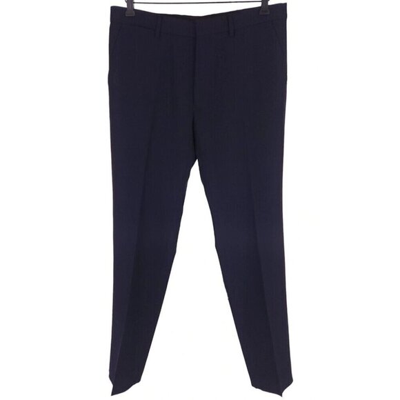 Dries Van Noten Wool-Blend Pants Size 50 US M Mens Navy Trousers - Picture 4 of 8